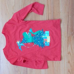 Long sleeve dinosaur Christmas shirt